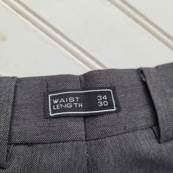 Michael Brandon Dress Pants Mens Size 34 x 30 Flex Regular Fit Flat Front Gray - Picture 6 of 9
